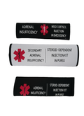 Adrenal Insufficiency Medical Alert Sleeve for Seatbelts/bags
